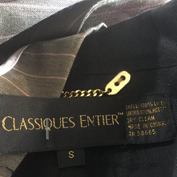 VINTAGE CLASSIQUES ENTIER TALL LINEN JACKETS SIZE 8 - Picture 7 of 7